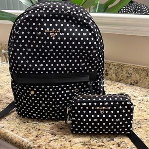 Michael Kors polka dot backpack NWOT